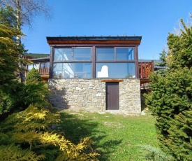 chalet au pied des pistes avec vue panoramique et jardin