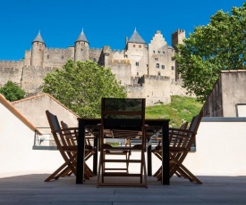 La terrasse de La Tour Pinte.