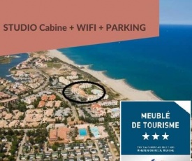 Studio cabine rénové rez de jardin à 150 m de la plage