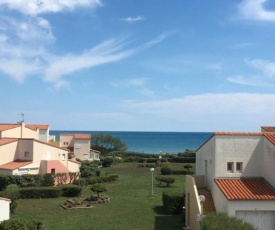 Cap d'Agde, vue mer, plage pavillon bleu